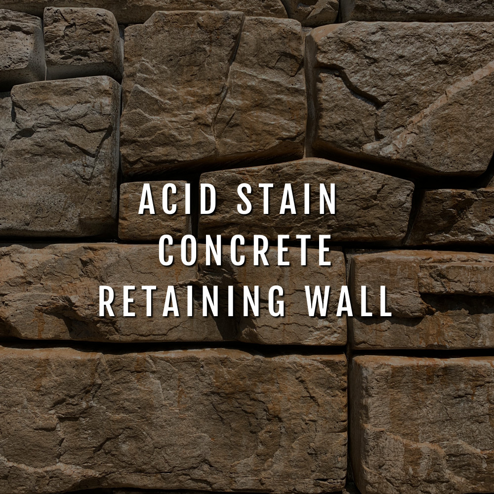 Acid Stain Concrete Retaining Wall